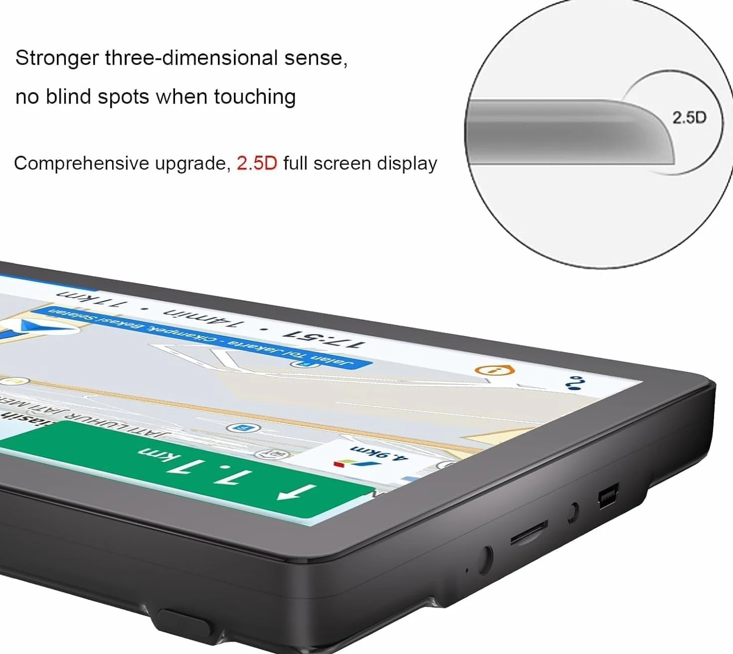 Navigatore Satellitare 9 Pollici Touchscreen 8GB DDR256 POI Avviso Guida Vocale Lane Aggiornamento EU Gratuito a Vita per Auto e Camion