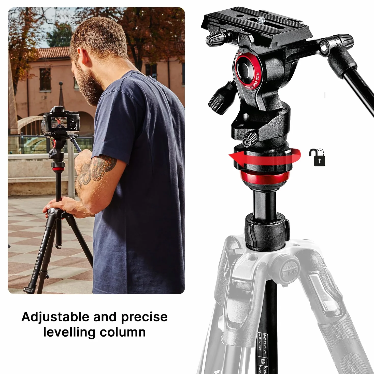Manfrotto Befree Live Twist, Treppiede Video da Viaggio in Alluminio con Chiusure Twist, Treppiede per Fotocamera Mirrorless, Reflex, Videocamera, Accessori Fotografici e Video